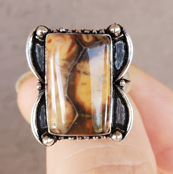 New Boulder Opal 925 Silver Ring. - Picture 6 of 10